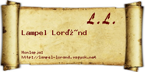 Lampel Loránd névjegykártya