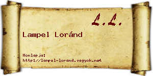 Lampel Loránd névjegykártya