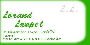 lorand lampel business card